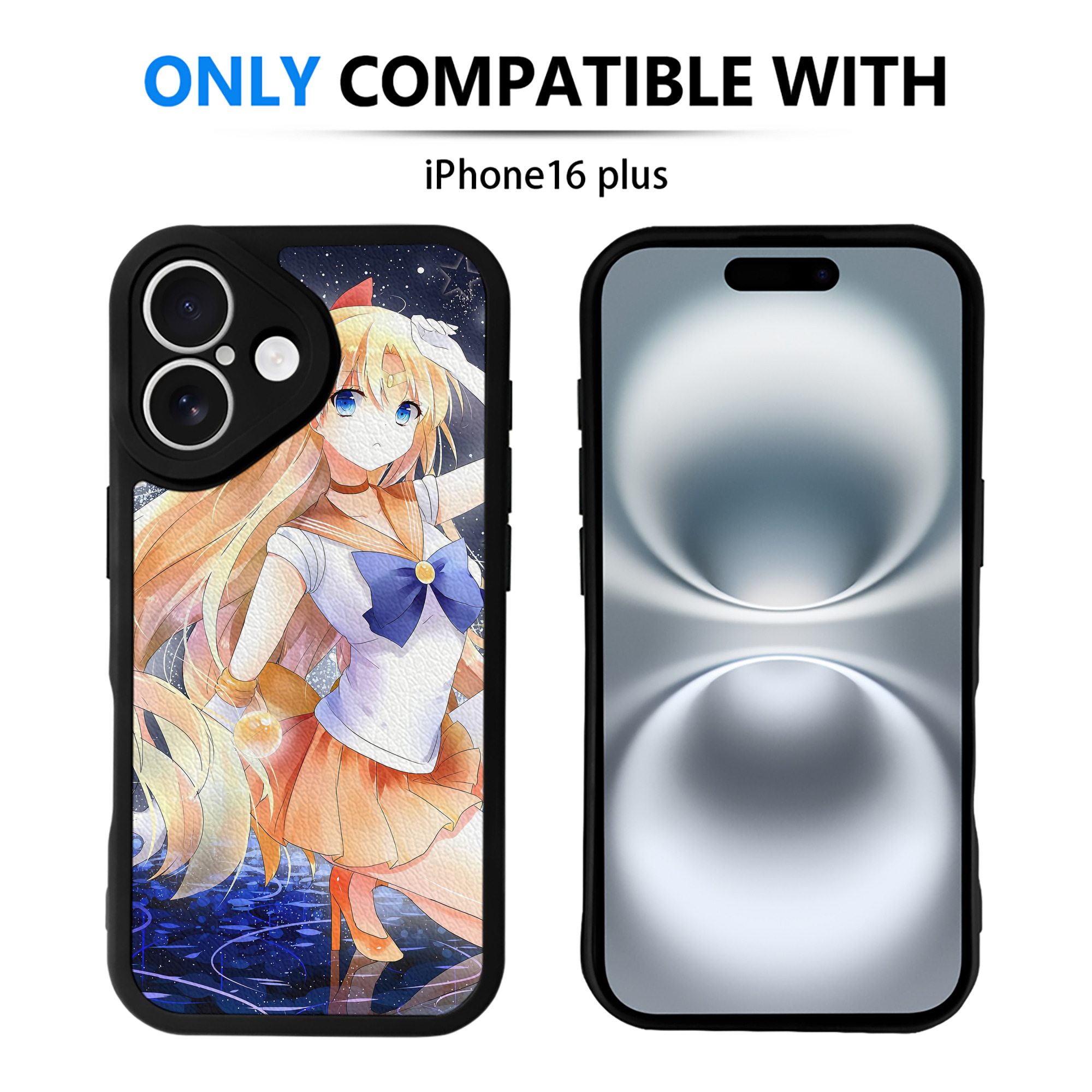 （画像用） 美少女戦士セーラームーン Sailor Moon 【iPhone 16シリーズ対応】シリコンスマホケース（レザー調） 材質：シリコン